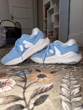 New Balance Light Blue and White Athletic Sneakers